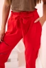 Women's high-waisted cargo pants red