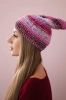 Cap with fleece Patrycja K254 fuchsia + pink