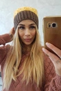 Cap with fleece Bibiana K264 mocca + yellow