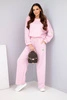 Women's set butter sweatshirt + pants light pink