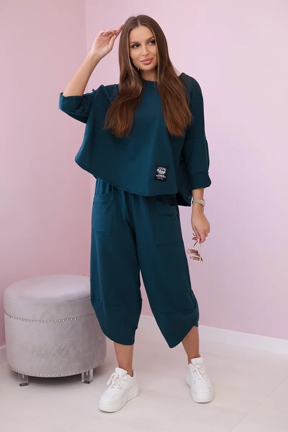 Cotton sweatshirt pants set nautical