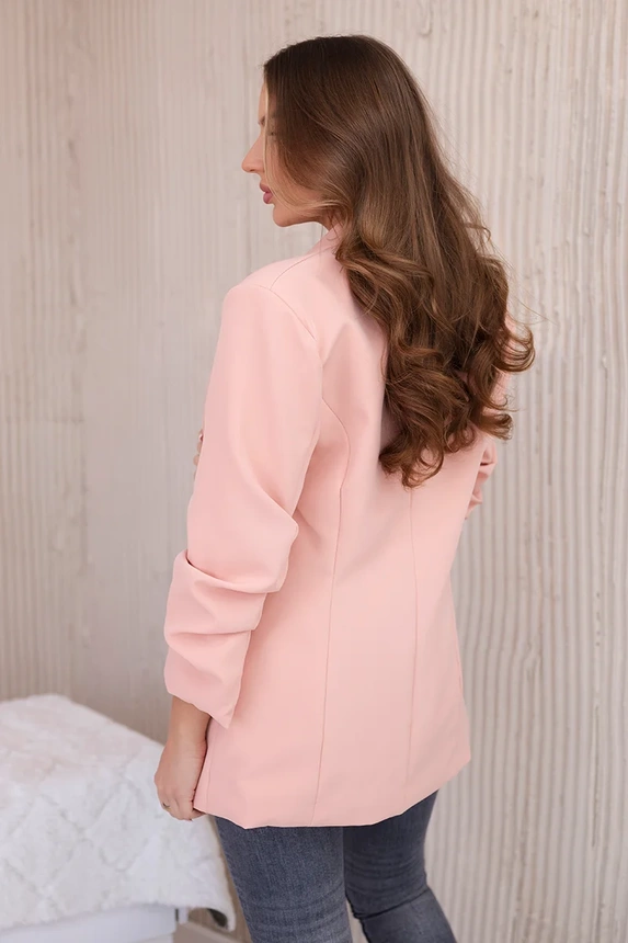 Elegant jacket with lapels apricot