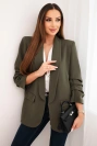 Bunda s klopou elegantní khaki