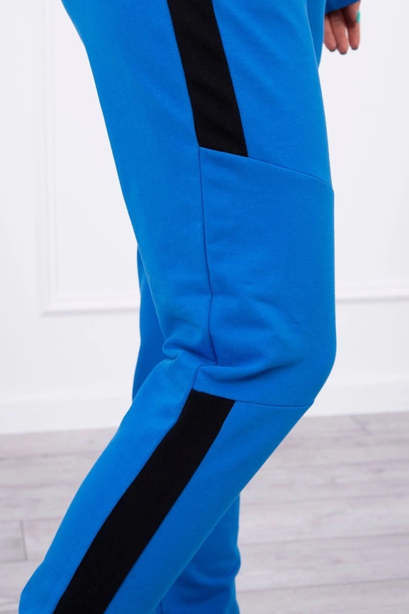 Gestreiftes Sport-Set kornblumenblau