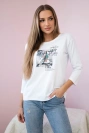 Bluzka z nadrukiem Star Style biała