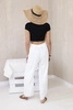 Wide-leg trousers ecru