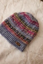 Čapica s fleece Patrycja K254 fialová + modrá