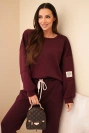 Set sweatshirt + pants dark burgundy butter