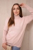 Sweater with a turtleneck powder pink