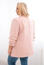 Dámská sako Plus Size elegantní tmavě pudrově růžová