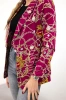 Jacke aus Baumwolle mit buntem Print dunkelviolett