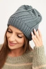 Women's winter hat with wool graphite