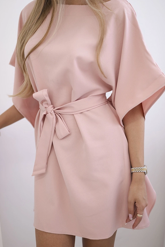 Übergroßes Fledermauskleid dunkelpuderrosa