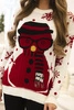 Christmas sweater with a snowman ecru