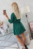 Dress with sequin pocket green