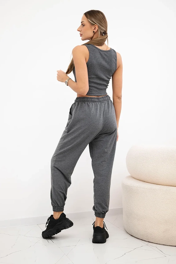 Set of top+pants graphite
