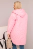 Damenjacke Plus Size gesteppte mit Kapuze und dem Schriftzug HOPE Zuckerrosa