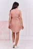 Dotted dress dark apricot