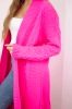 Pullover Strickjacke karierte Webart rosa neon