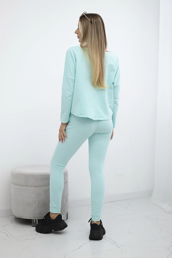 Souprava s oversize halenkou mint