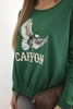 Women's blouse with eagle and Canyon inscription green