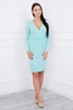 Dress fitted with a cut under the bust mint