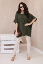Oversize-Bluse mit Anhänger khaki