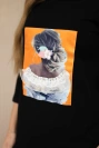 Dress with graphics 3D, lace black