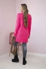 Sweater with stand-up collar pink