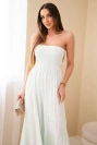 Women's viscose dress with elastic top mint