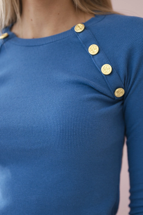 Kleid aus Denim mit Zierknöpfen