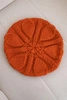 Czapka damska wełniana zimowa beret K414 pomarańczowa