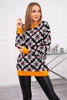 Sweater with a geometric motif black