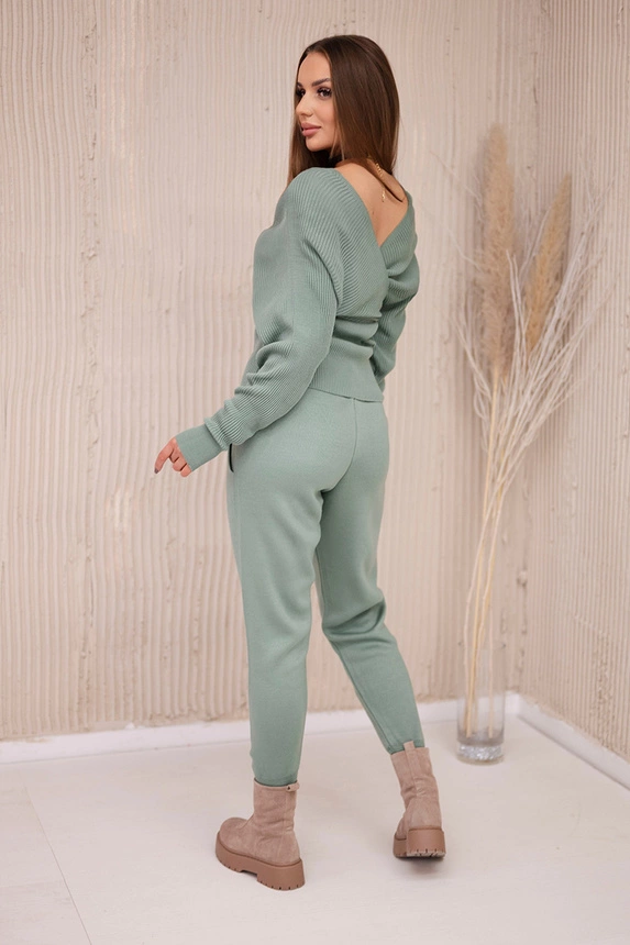 Zweiteiliges Pullover-Set dunkel mint