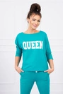 Sada s potlačou Queen zelená