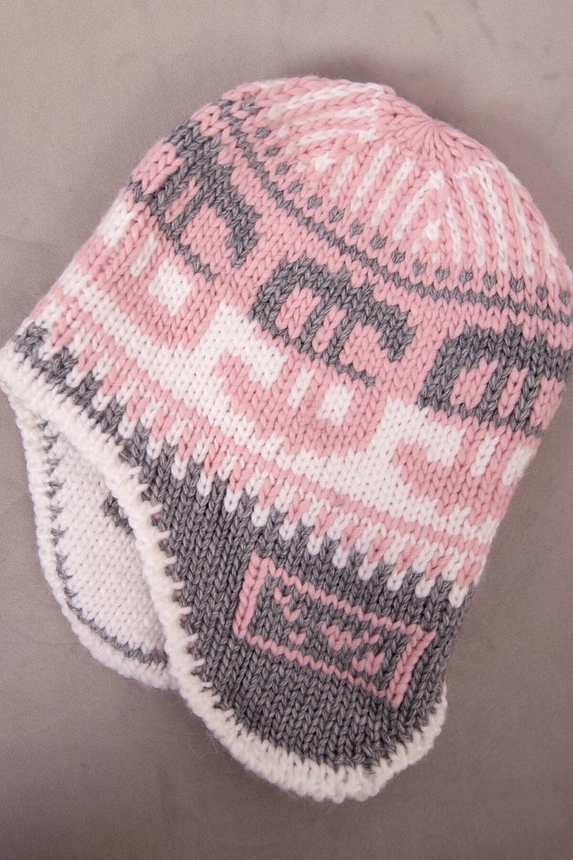 Maryla moteriška kepurė K406 powder pink+white+grey