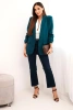 Elegant jacket with lapels dark teal 