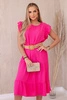 Платье с воланами розовый