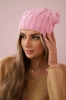 Cap with fleece Iwona K221 pink