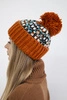 Cap with a pompom Ellen K325 foxy