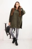 Insulated sweatshirt with side slits khaki