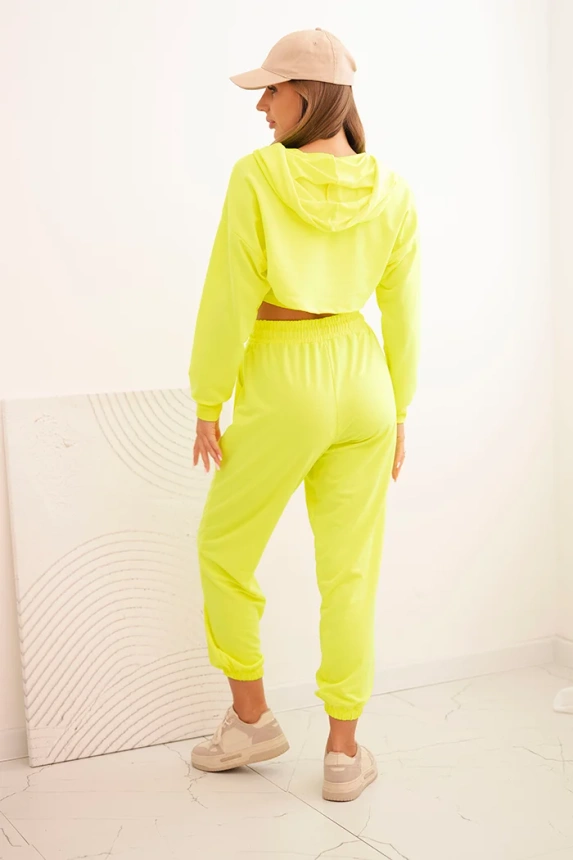 3-piece cotton set yellow neon