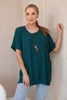 Oversized blouse with pendant Bright Marine