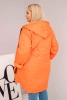 Damenjacke Plus Size gesteppt mit Kapuze und dem Schriftzug HOPE orange
