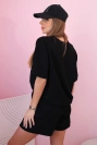 Women's butter set with high-waisted shorts black