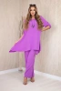 Set of blouse + pants with pendant violet
