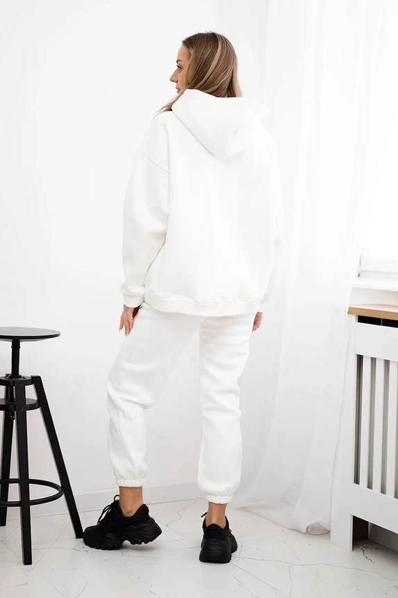Isoliertes Baumwoll-Set, Sweatshirt + Hose Brooklyn ecru