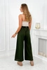 Viscose trousers with wide leg khaki