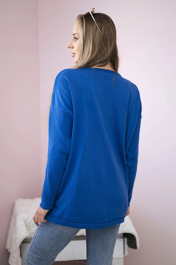 Pullover mit Vordertaschen kornblumenblau