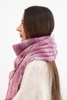 Women's soft and warm wool scarf in colorful stripes KN19 dark pink